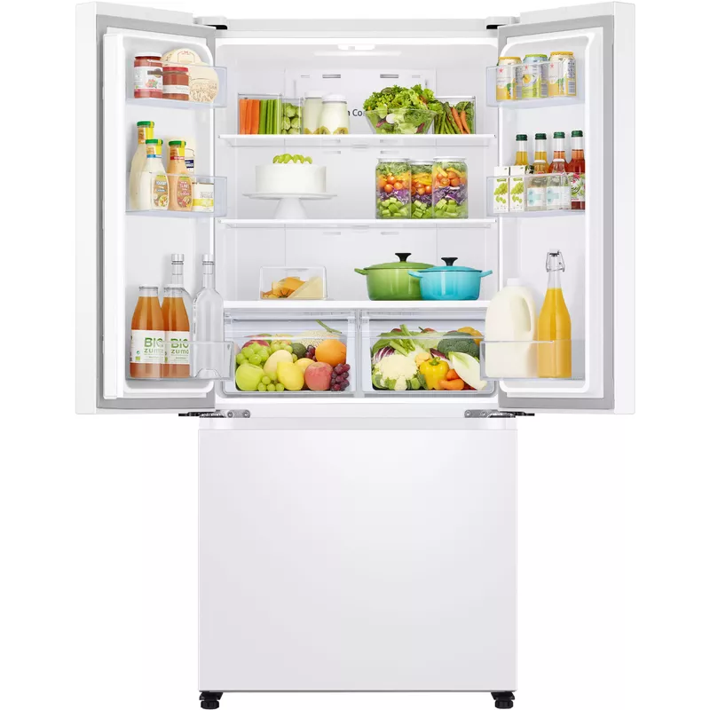 Samsung 18-Cu. Ft. Smart Counter-Depth 3-Door French Door Refrigerator, White
