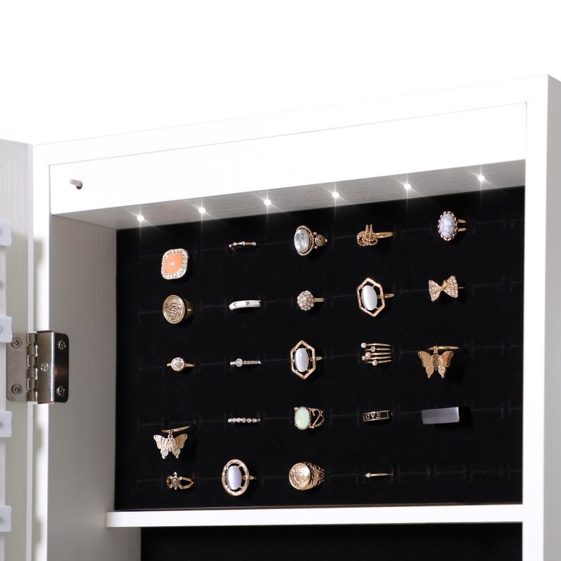 Nestfair Jewelry Storage Mirror Cabinet With LED Lights - Antique Grey