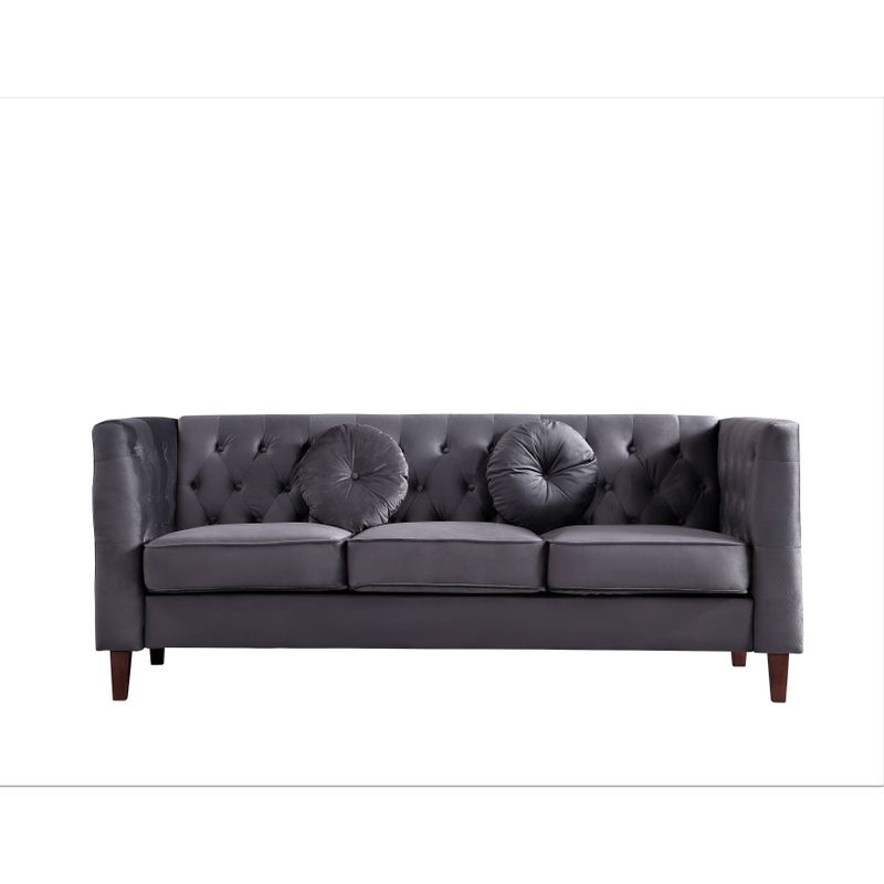 Fancher Kittleson Classic Chesterfield Sofa - Rose