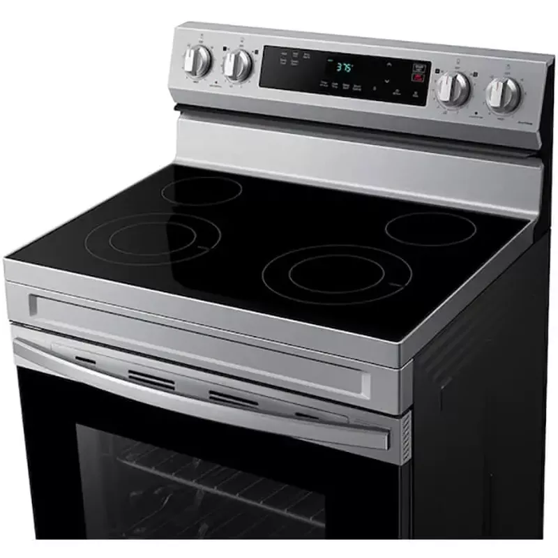 Samsung - 6.3 cu. ft. Freestanding Electric Range with WiFi and Steam Clean - Stainless Steel