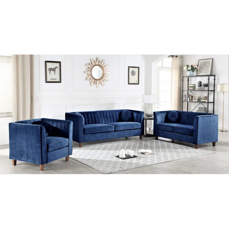 Lowery velvet Kitts Classic Chesterfield Living room seat-Sofa and Chair - Rose
