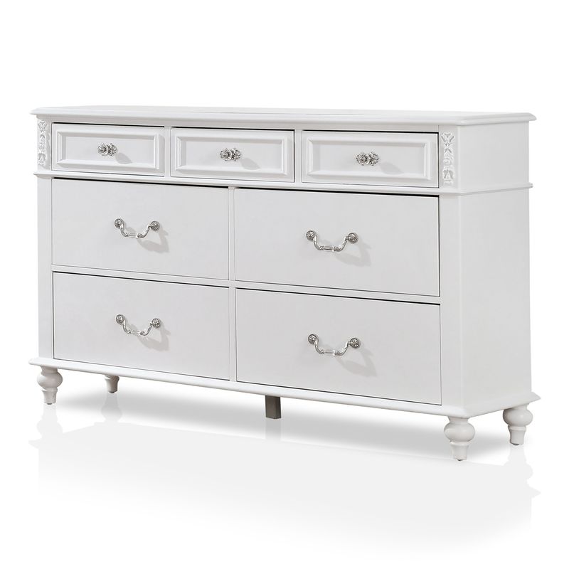 Furniture of America Marais Traditional White 5-piece Bedroom Set - Full