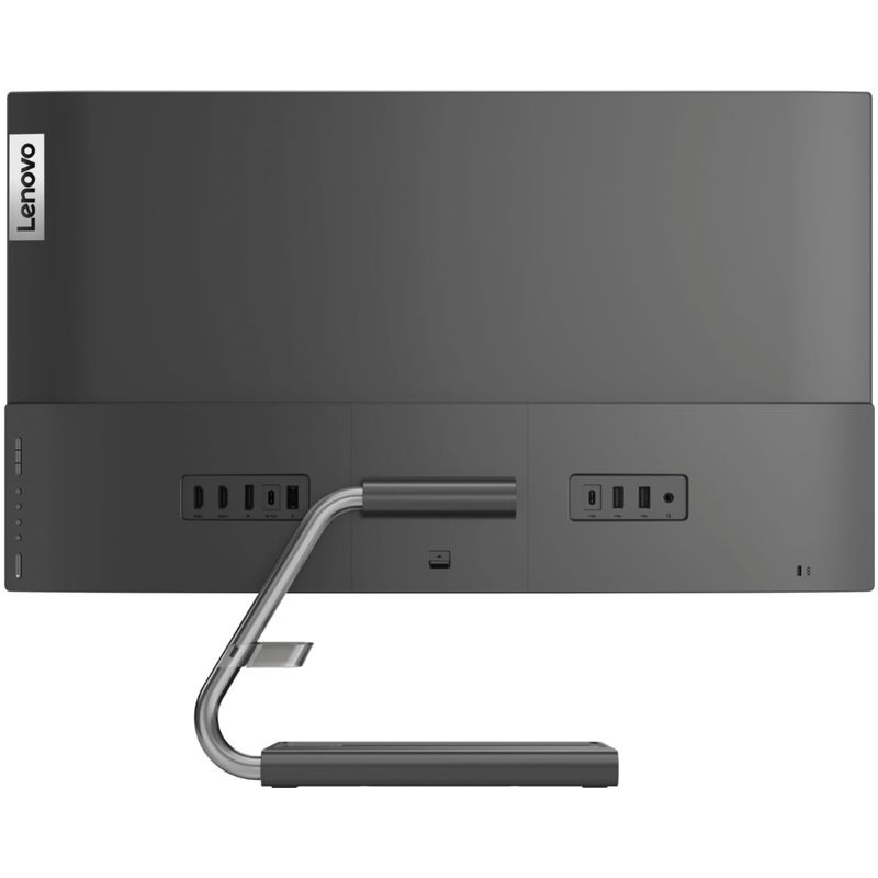 Back Zoom. Lenovo Qreator 27 27" IPS LED UHD FreeSync Monitor In-Panel Speakers Wireless Charging (DisplayPort, USB-C, HDMI) - Black