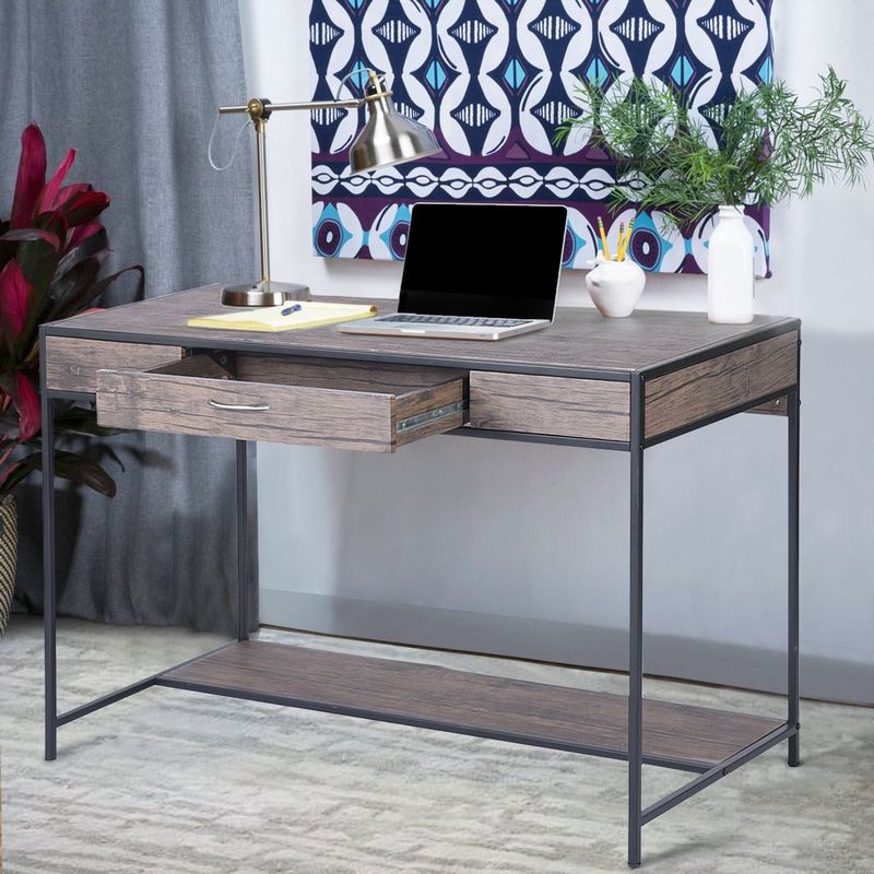 Rent to own Carbon Loft Searz Rustic 1-drawer Computer Writing Desk ...