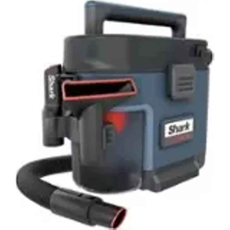 Shark - MessMaster Portable Wet/Dry Vacuum, 1 Gallon Capacity, Corded, Handheld, Perfect for Pets & Cars - Blue
