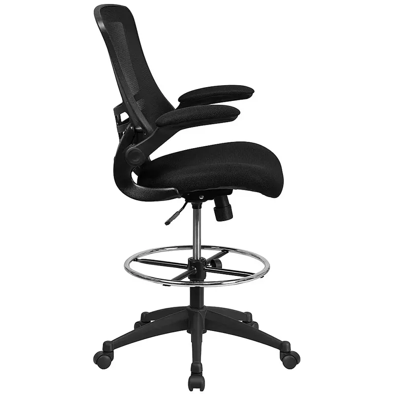 Alamont Home - Kelista Contemporary Mesh Drafting Stool - Black