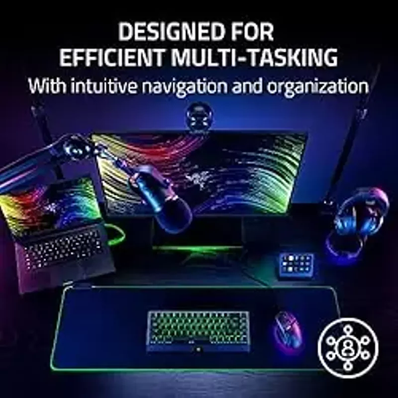 Razer Stream Controller X: All-in-One Keypad for Streaming - 15 Switchblade Buttons - Multi-Link Macros - Swappable Magnetic Faceplate - Designed for PC & Mac Compatibility