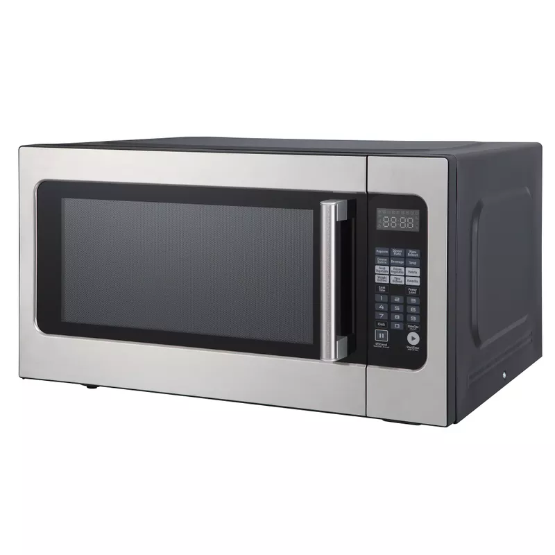 Magic Chef 2.2 Cu Ft Stainless Steel, Countertop, 1200 Watt Microwave with Sensor Cook