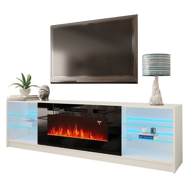 Rent to own Strick & Bolton Amsden Electric Fireplace TV Stand White