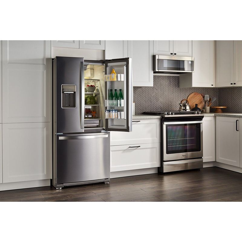 Alt View Zoom 20. Whirlpool - 19.7 Cu. Ft. French Door Refrigerator - Stainless Steel