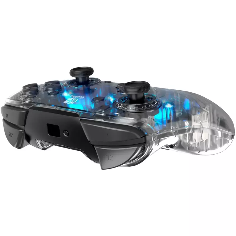 PDP Afterglow LED Wireless Deluxe Gaming Controller: Multicolor - Nintendo Switch - Transparent