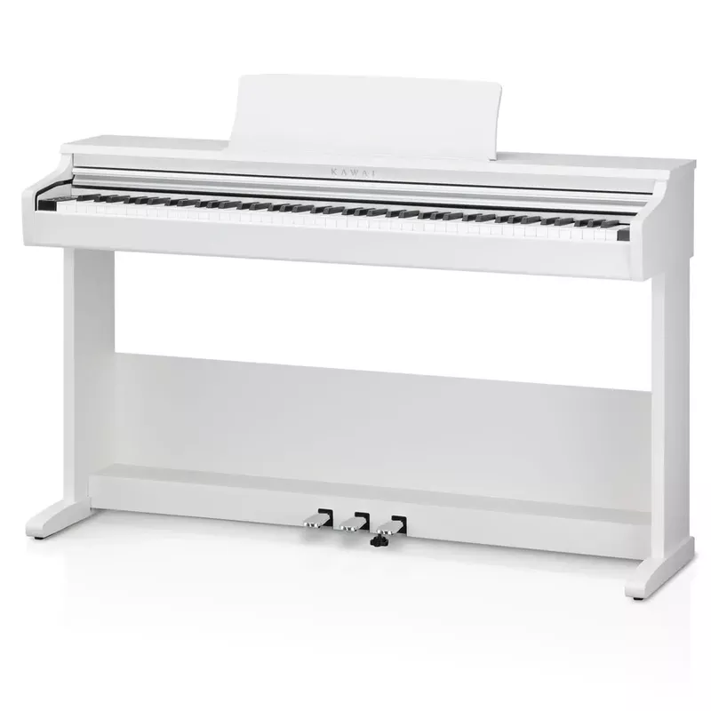 Kawai KDP75 88-Key Digital Piano with Bench, Embossed White Bundle with Piano Style Bench (White), H&A Versa Professional Field and Studio Monitor Headphones