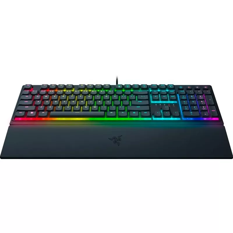 Razer - Ornata V3 Full-Size Wired Mecha-Membrane Gaming Keyboard with Chroma RGB Backlighting - Black