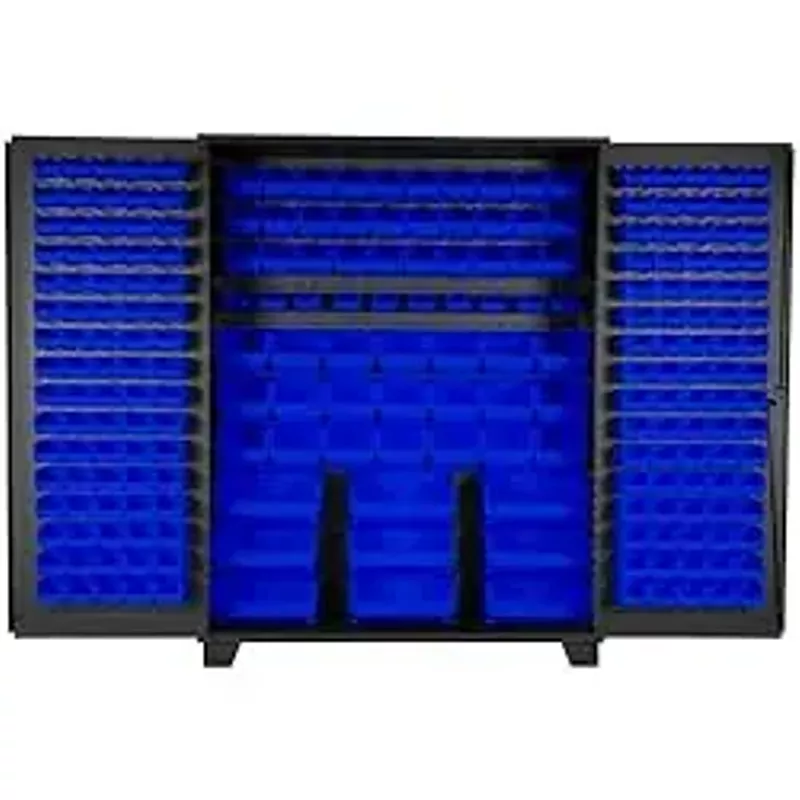 Jamco Tool Storage Cabinets Mounts, Model DE, Includes Blue, 230 Bins, 60" W x 24" D x 78" H