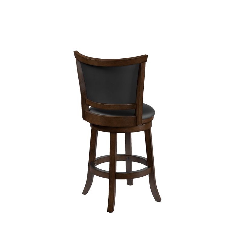 Woodgrove Bonded Leather Brown Wood Barstool (Set of 2) - Counter height