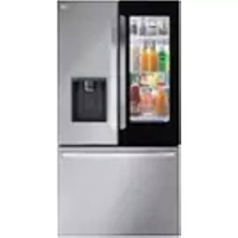LG - 25.5 Cu. Ft. French Door Counter-Depth Smart Refrigerator with InstaView - Stainless Steel