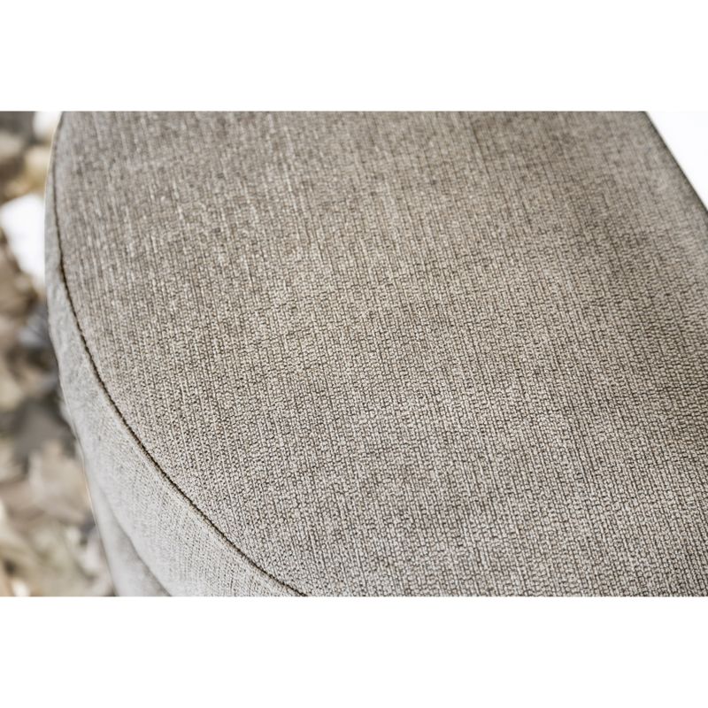 Furniture of America Aretha Contemporary Grey Oval Ottoman - Warm Grey