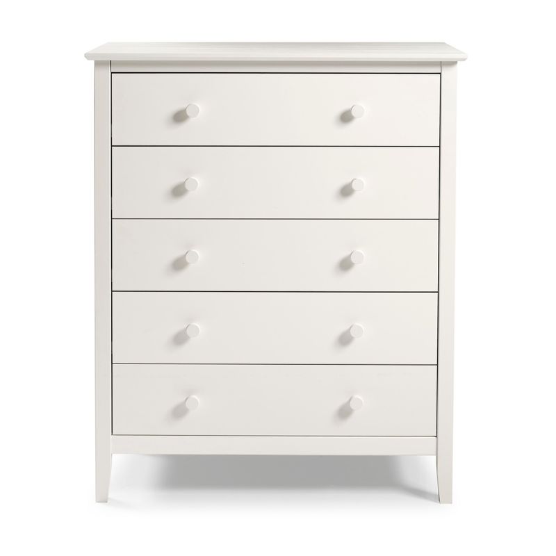 Taylor & Olive Snowberry 5-drawer Pine Wood Tall Storage Dresser - Grey