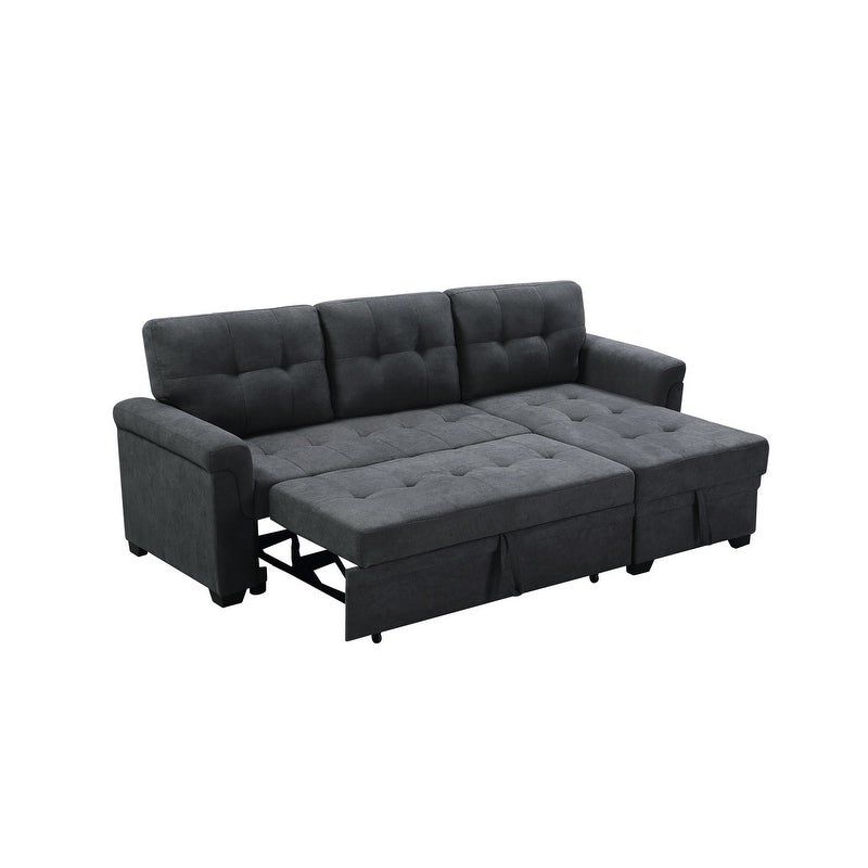 Copper Grove Arogundade Woven Fabric Reversible Sectional Sleeper Sofa - Gray