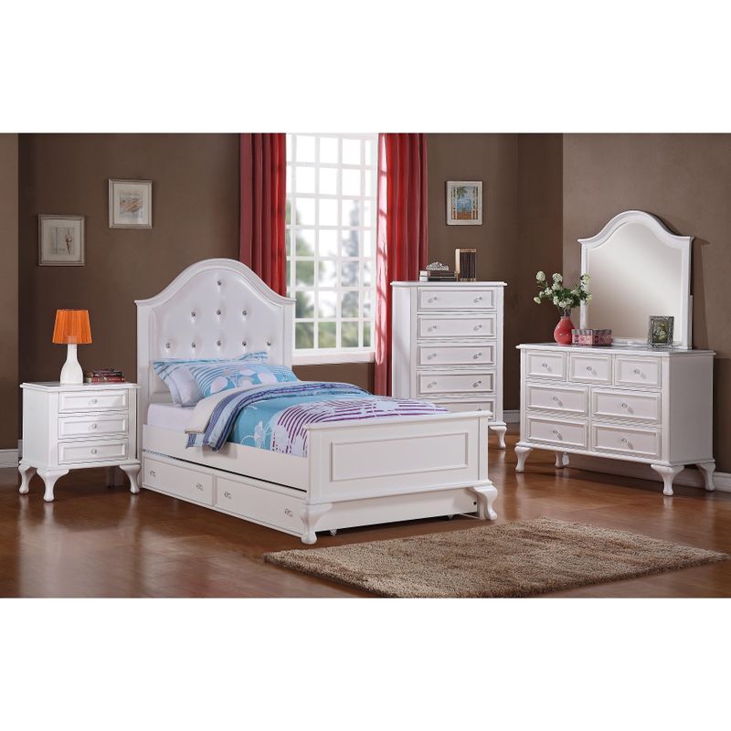 Picket House Furnishings Jenna Full Panel w/ Trundle 4PC Bedroom Set - Full Bed with Trundle 4 PC Set
