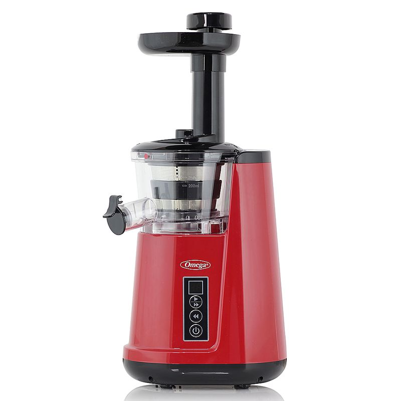 Front Zoom. Omega - Cold Press 365 Horizontal Compact Masticating Juicer, Red - Red