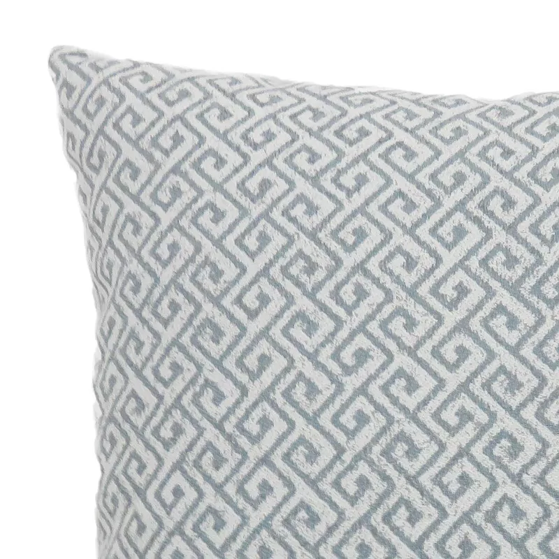 Contemporary Fabric 17" x 17" Throw Pillows in Blue (Set of 2)