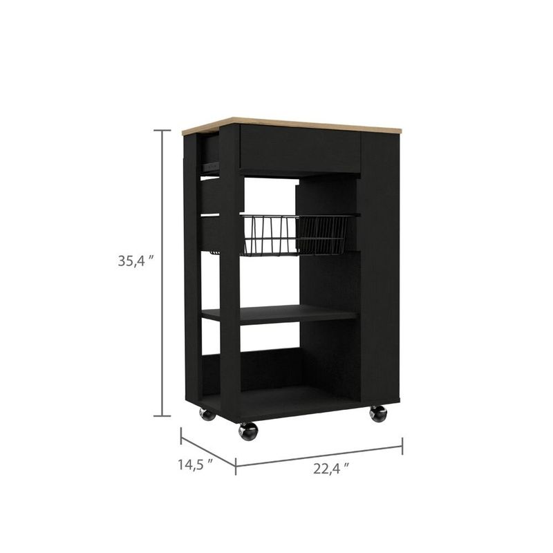 Boahaus Pessac Kitchen Cabinet (Black) - Black