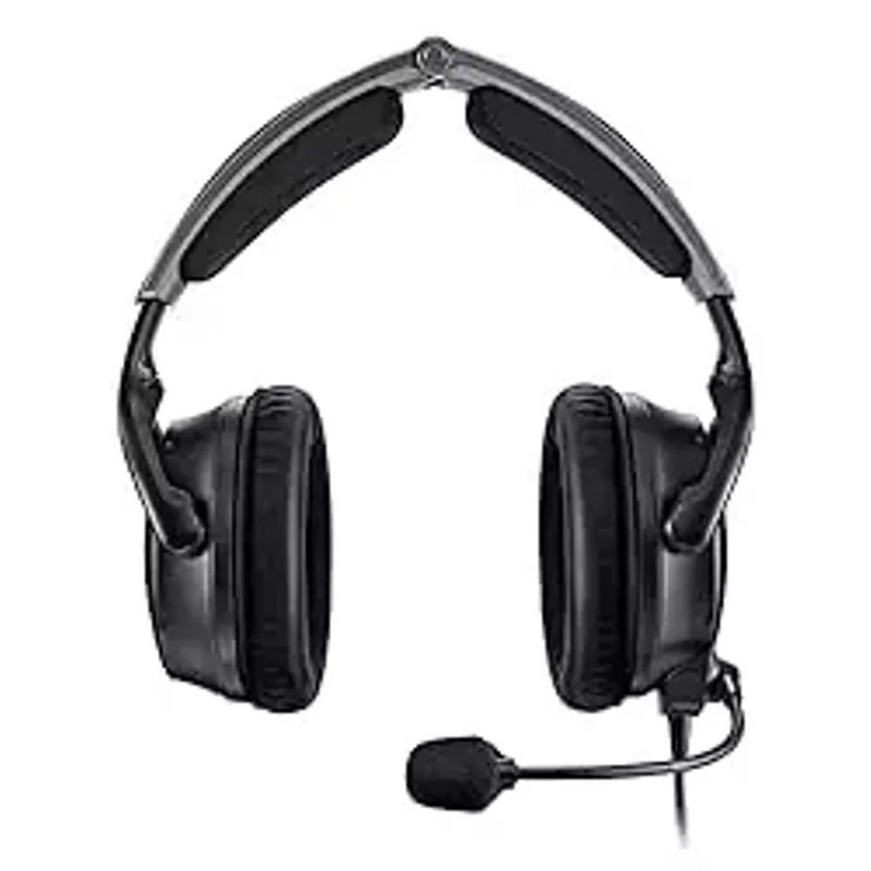 Bose A30 Aviation Headset with Bluetooth, Lightweight Comfortable Design, Adjustable ANR and Noise Cancelling U174 - Black