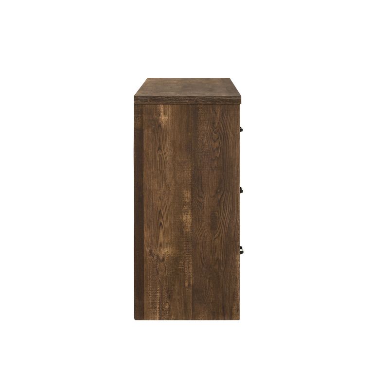 Furniture of America Greer Walnut 6-Drawer Dresser with USB Ports - Walnut - 6-drawer