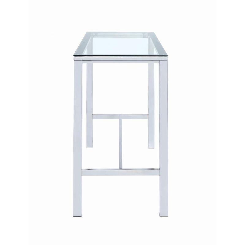 Bar Table with Glass Top Chrome