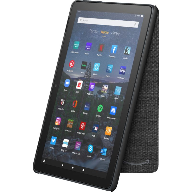Angle Zoom. Amazon - Fire HD 10 Tablet Cover - CHARCOAL BLACK