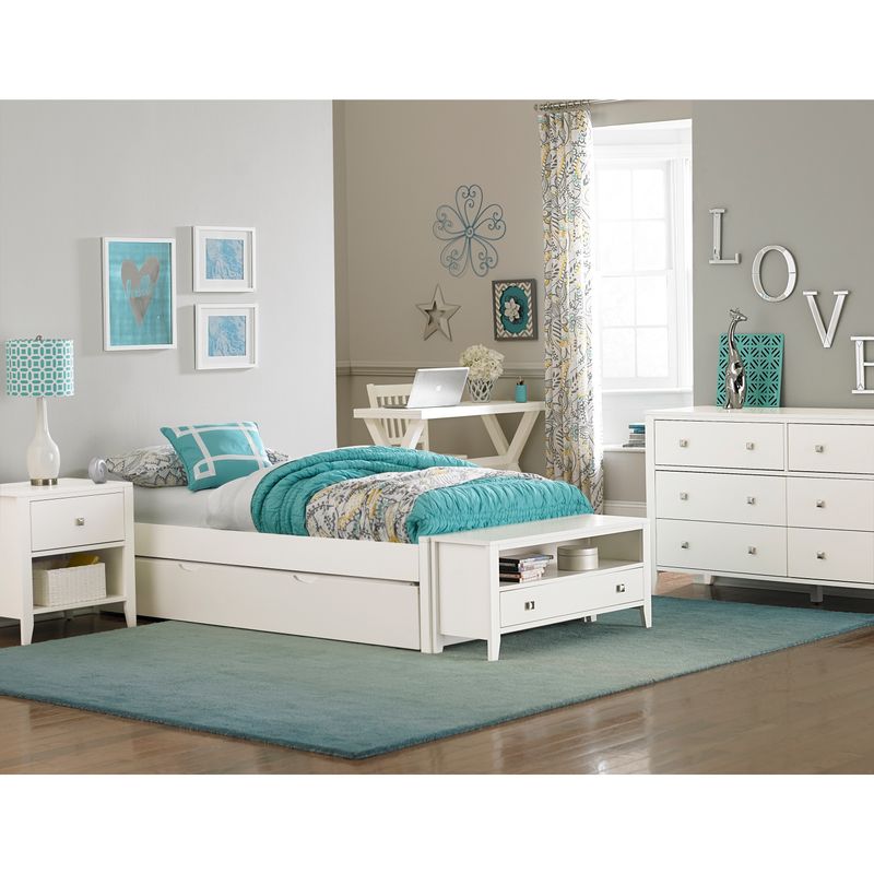 Hillsdale Pulse Twin Platform Bed with Trundle, White