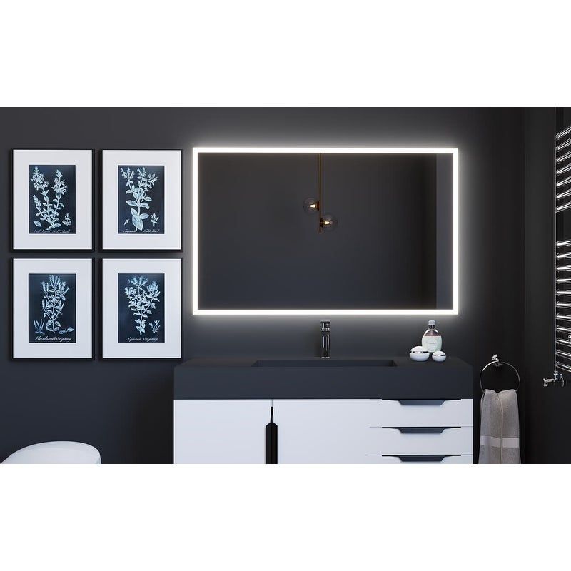 Smart Lisa Voice Activated LED Decorative Bedroom and Vanity Mirror - 24" x 30"