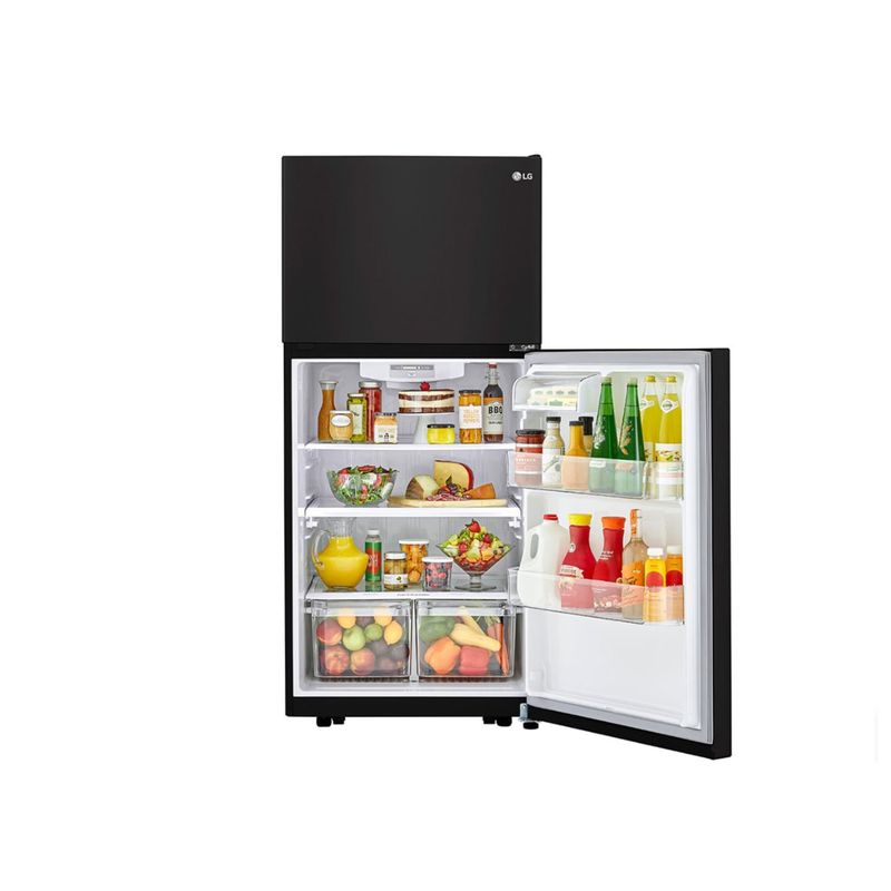 LG 20 cu. ft. Top Freezer Refrigerator - Black - Black