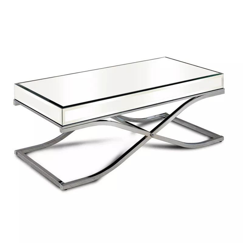 Contemporary Metal Coffee Table in Chrome