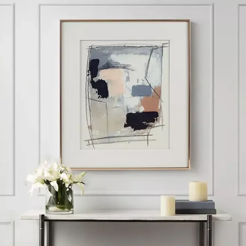 Abstract Reveal Framed Glass and Gallery Matted Wall Art