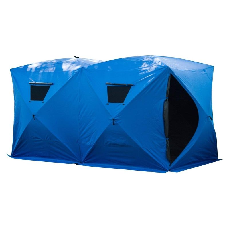 Outsunny 4 Person Insulated Pop-Up Portable Ice Fishing Shelter