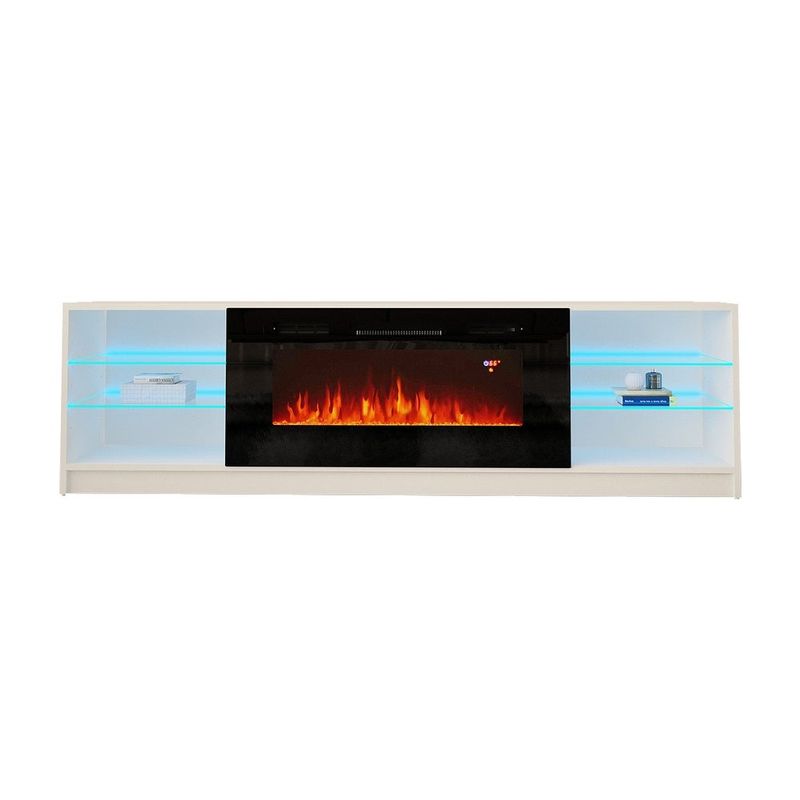 Rent to own Strick & Bolton Amsden Electric Fireplace TV Stand White