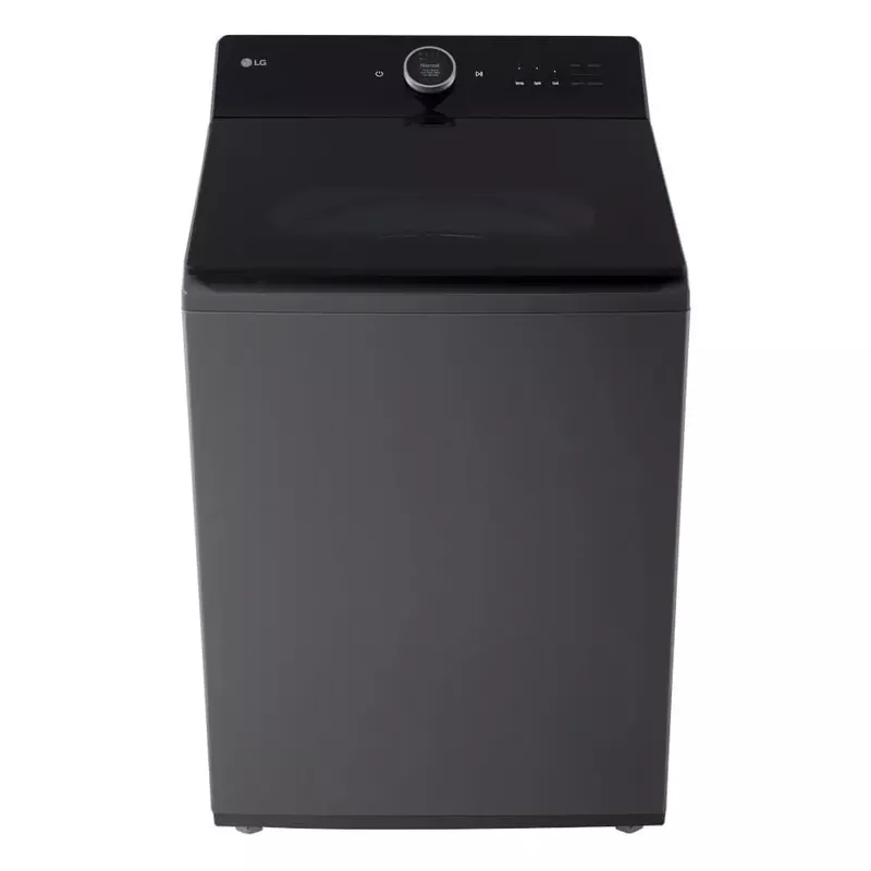 LG - 5.5 Cu. Ft. High Efficiency Smart Top Load Washer with EasyUnload - Matte Black