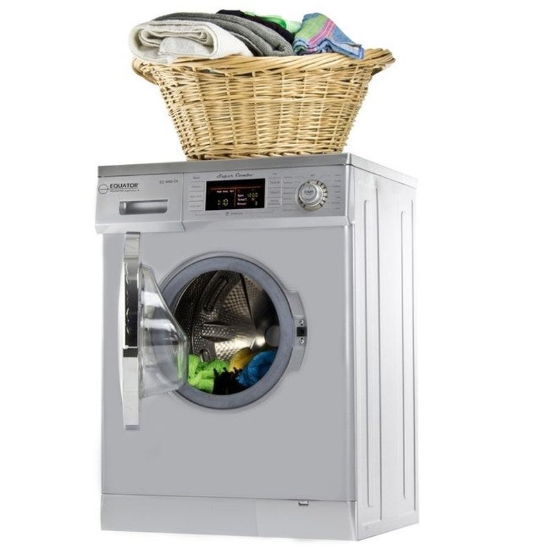 All-in-One 13 lbs 1200 RPM Compact 2016 Combo Washer Dryer - Silver