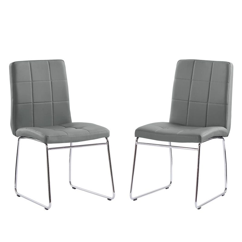 Sicotas Modern Dining Chairs (Set of 2) - N/A - Grey