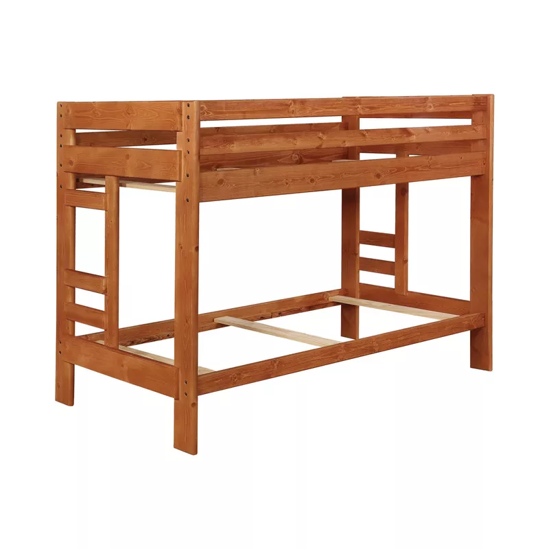 Wrangle Hill Twin over Twin Bunk Bed Amber Wash