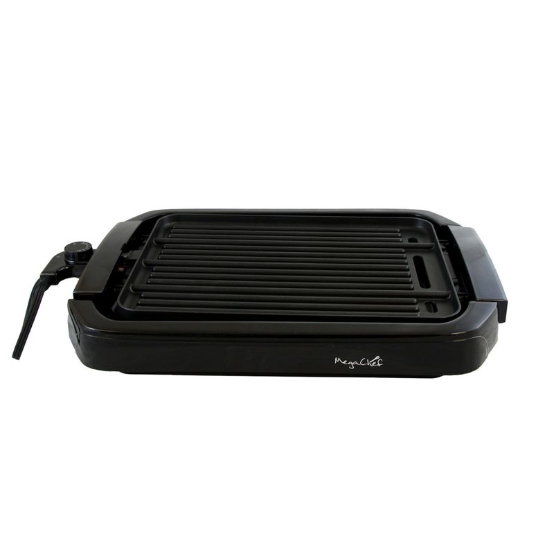 MegaChef Reversible Double Use Grill/Griddle - Black