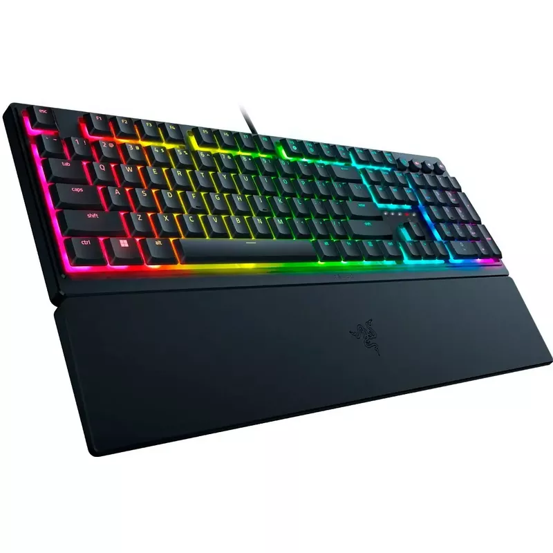 Razer - Ornata V3 Full-Size Wired Mecha-Membrane Gaming Keyboard with Chroma RGB Backlighting - Black