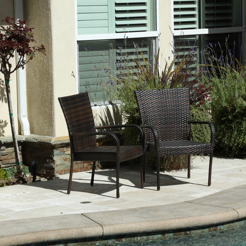 Blakely Outdoor 7-piece Wicker Dining Set by Christopher Knight Home - Multi-Brown