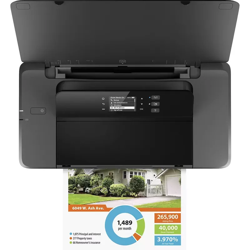 HP - OfficeJet 200 Mobile Inkjet Printer - Black
