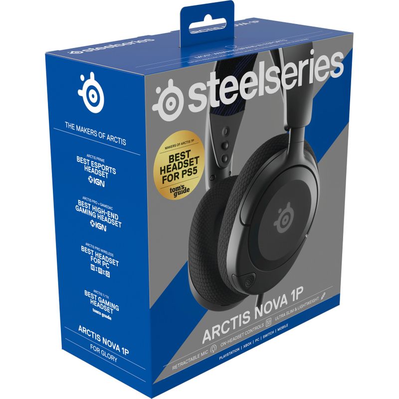 Alt View Zoom 15. SteelSeries - Arctis Nova 1P Wired Gaming Headset for PS5, and PS4 - Black
