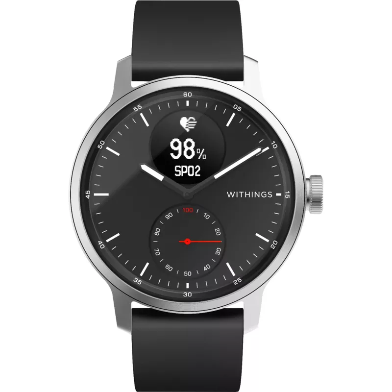Withings - SCANWATCH - Hybrid Smartwatch with ECG, heart rate and oximeter - 42mm - Black