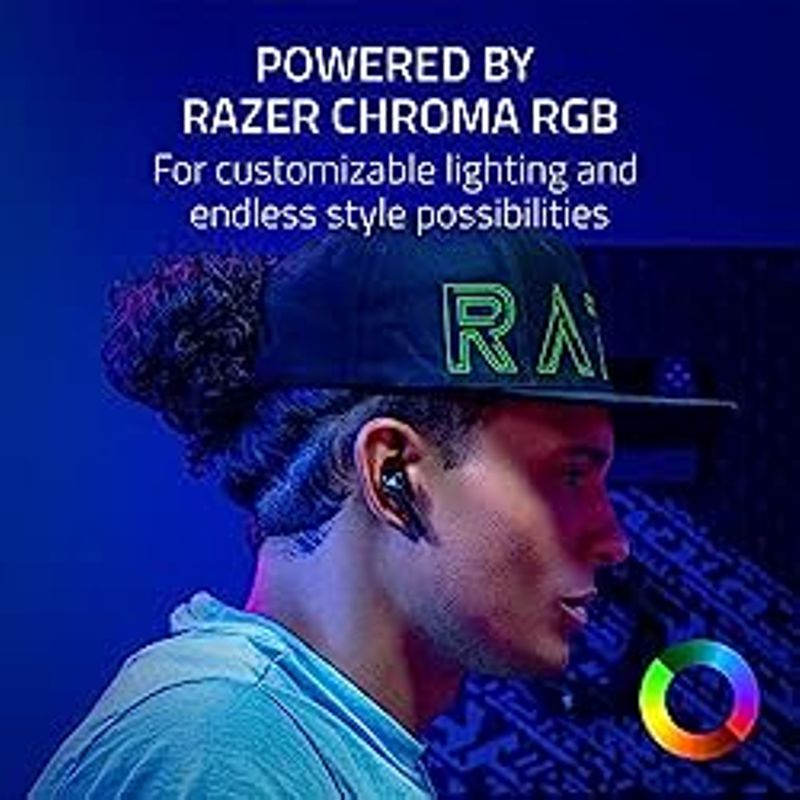 Razer Hammerhead Pro HyperSpeed Wireless Gaming Earbuds for PC, Playstation, Switch, Mobile: Adjustable ANC - Fast Wireless Charging Case...