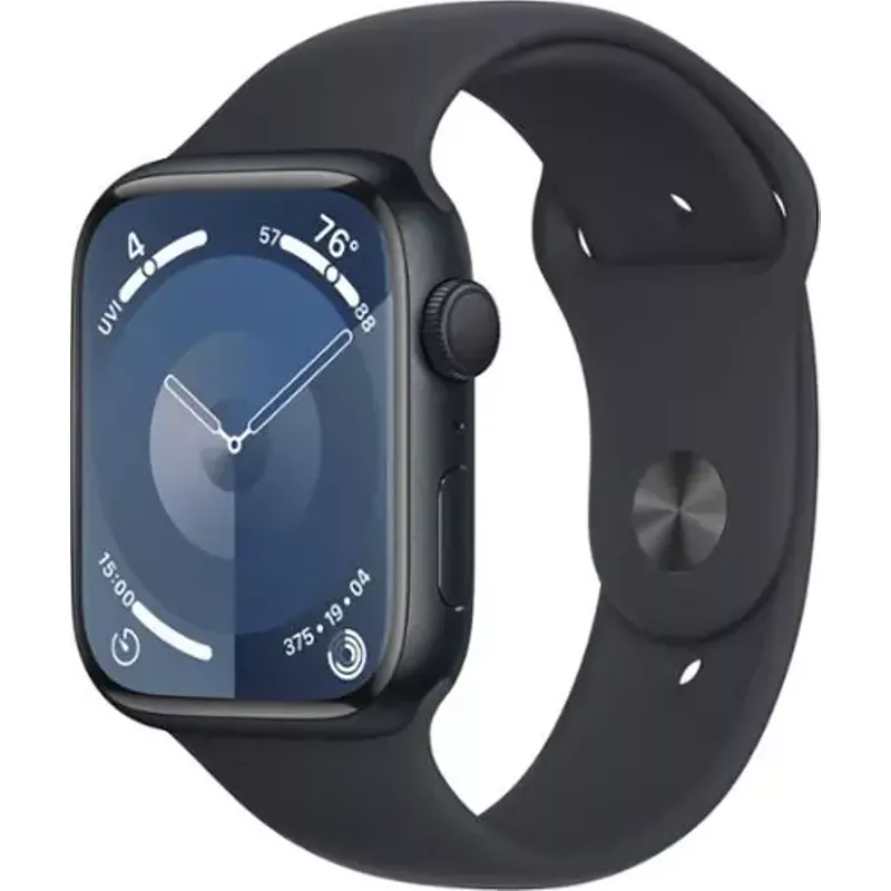 Apple Watch Series 9 GPS 45mm Aluminum Case with Midnight Sport Band (Medium/Large) - Midnight